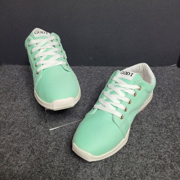 GODI CCCXIII Edsel Low Top Sneakers Mint Green New - Picture 2 of 12